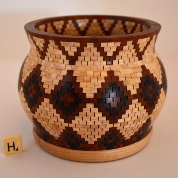 Handcrafted Segmented Wooden Bowl – Bowl H